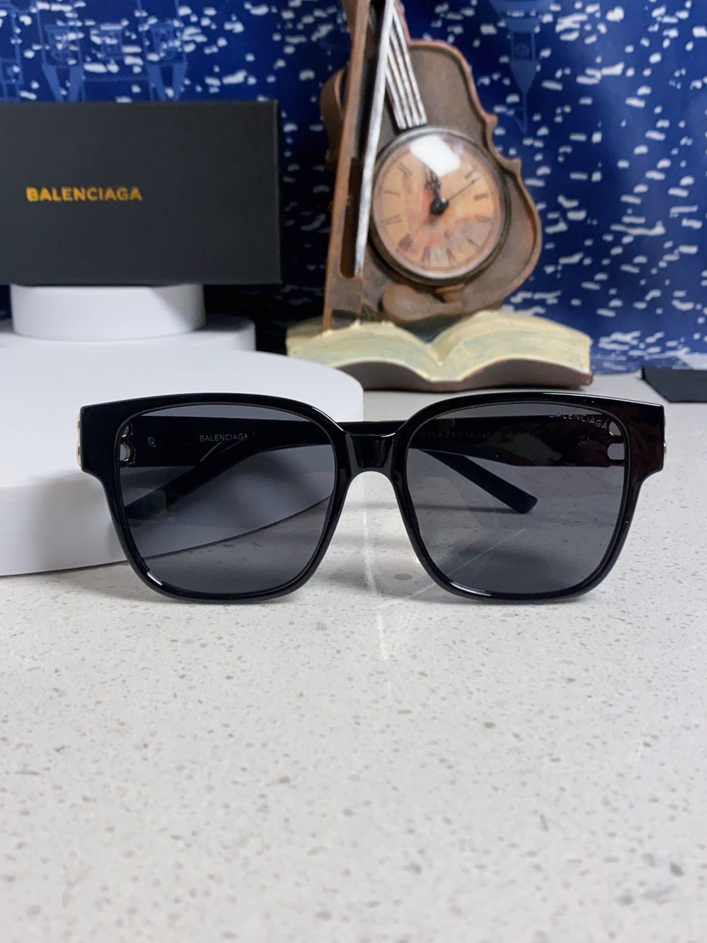 Balenciaga Folding Square Gold Lens Sunglasses for Men & Women - detail image 10