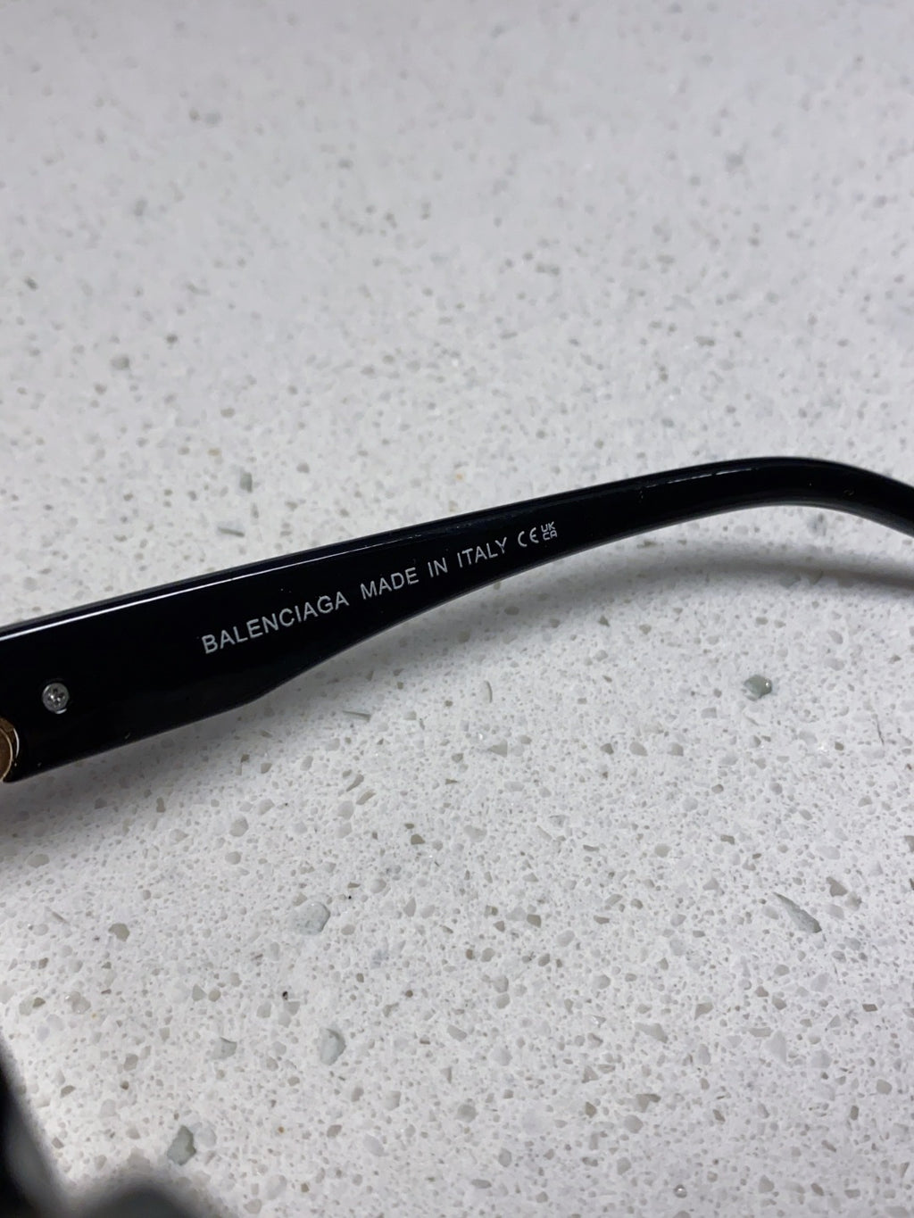 Balenciaga Folding Square Gold Lens Sunglasses for Men & Women - detail image 9