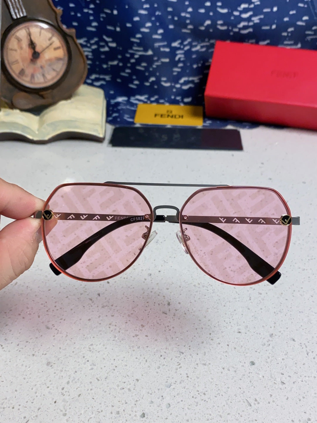 Fendi Lightweight Rimless Silver Lens Sunglasses for Men & Women - 449831 - detail image 4