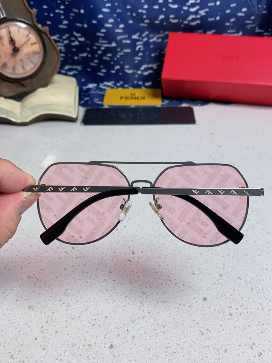 Fendi Lightweight Rimless Silver Lens Sunglasses for Men & Women - 449831 - detail image 5
