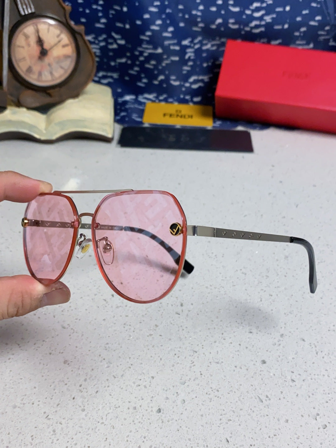 Fendi Lightweight Rimless Silver Lens Sunglasses for Men & Women - 449831 - detail image 6
