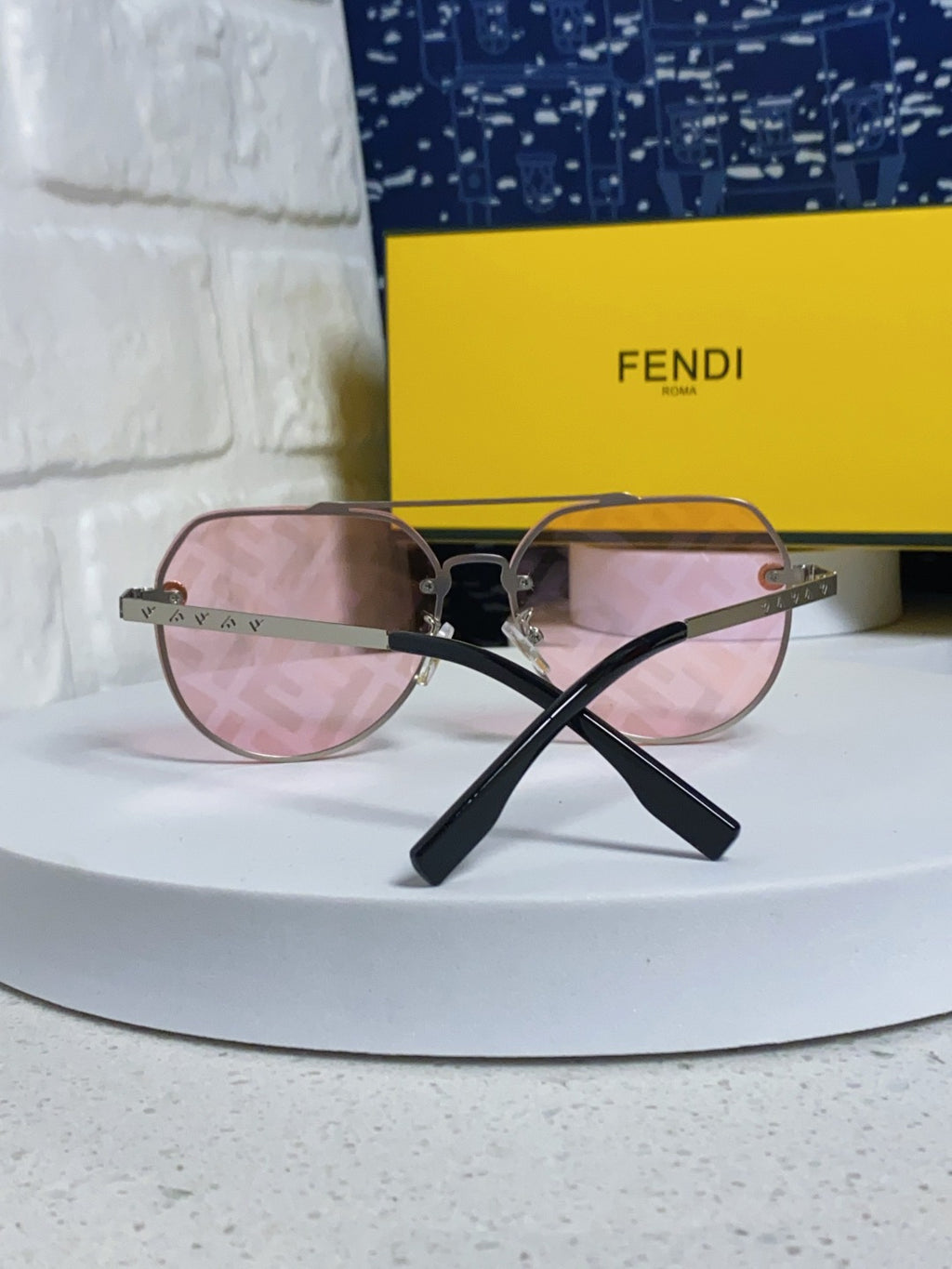 Fendi Lightweight Rimless Silver Lens Sunglasses for Men & Women - 449831 - detail image 3