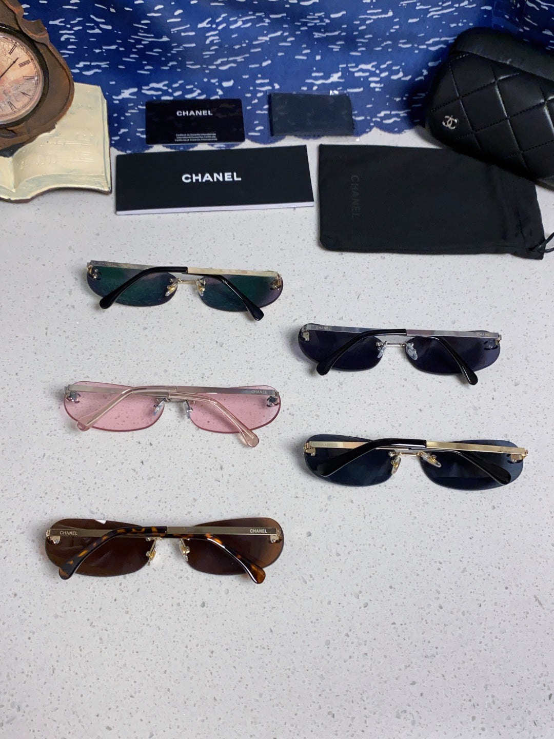 Chanel CH4002 Lightweight Rimless Blue Lens Sunglasses for Men & Wome - 465185 - detail image 11