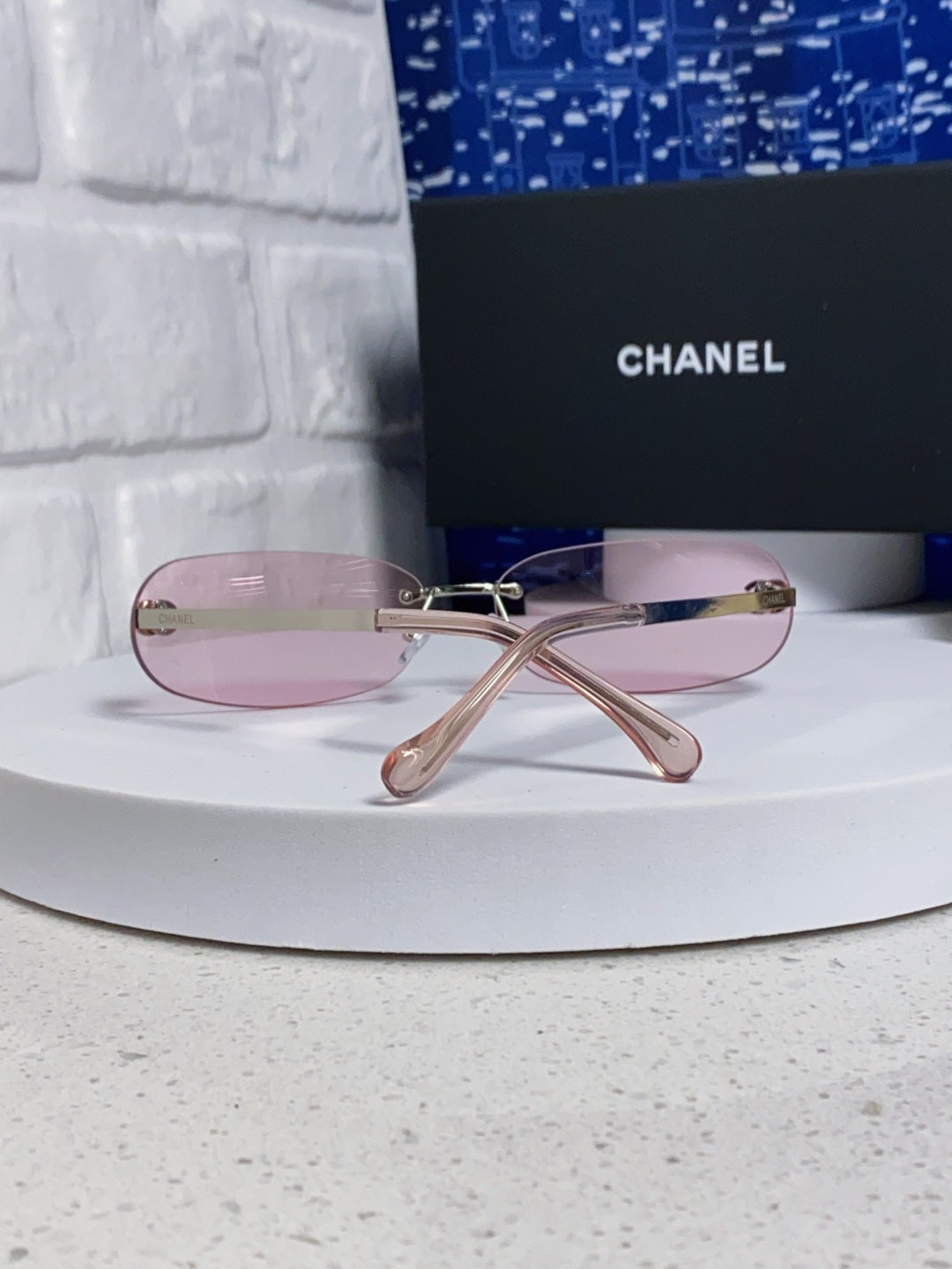 Chanel CH4002 Lightweight Rimless Blue Lens Sunglasses for Men & Wome - 465185 - detail image 3