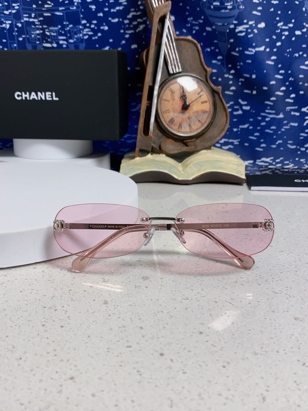 Chanel CH4002 Lightweight Rimless Blue Lens Sunglasses for Men & Wome - 465185 - detail image 9