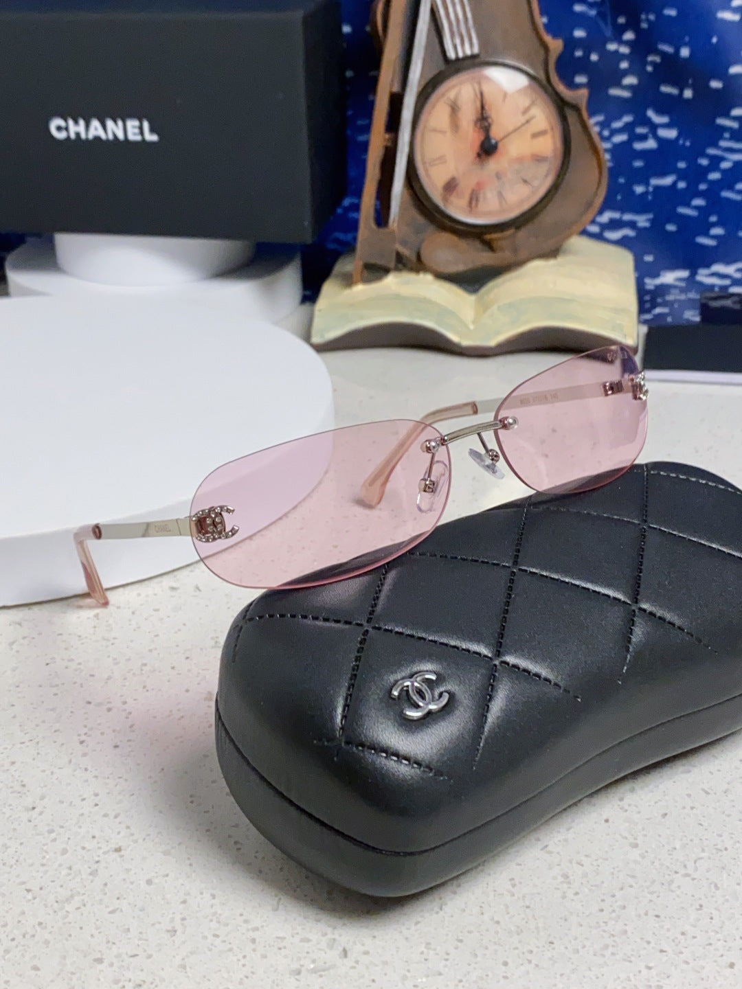 Chanel CH4002 Lightweight Rimless Blue Lens Sunglasses for Men & Wome - 465185 - detail image 10