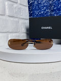 Chanel CH4002 Lightweight Rimless Black Lens Sunglasses for Men & Wom - 465186