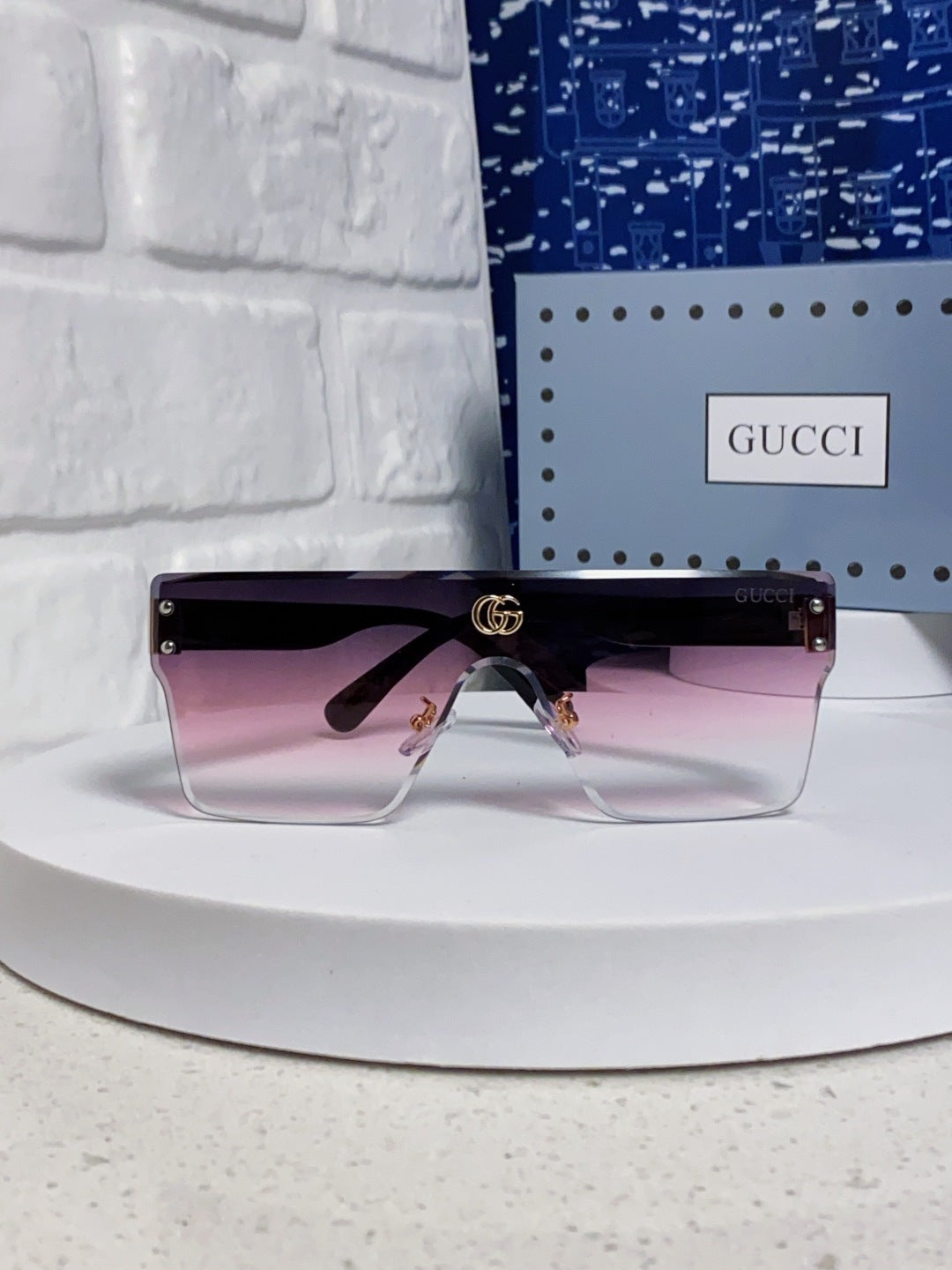 Gucci Square Silver Lens Sunglasses for Women - 464957 - detail image 2