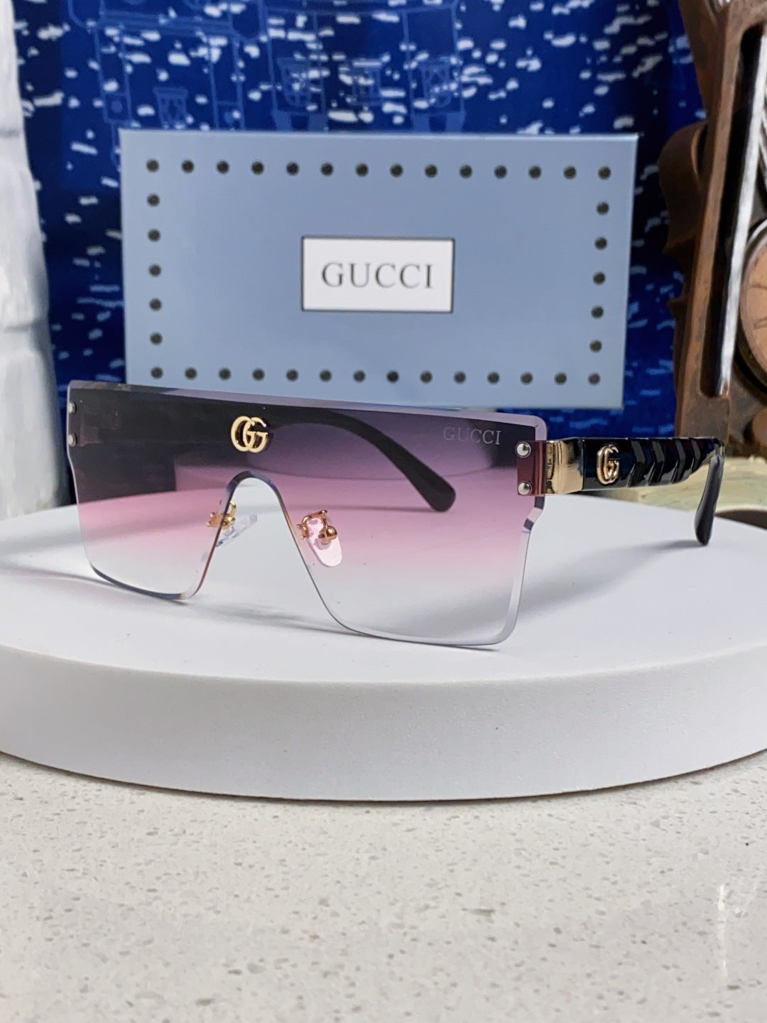 Gucci Square Silver Lens Sunglasses for Women - 464957
