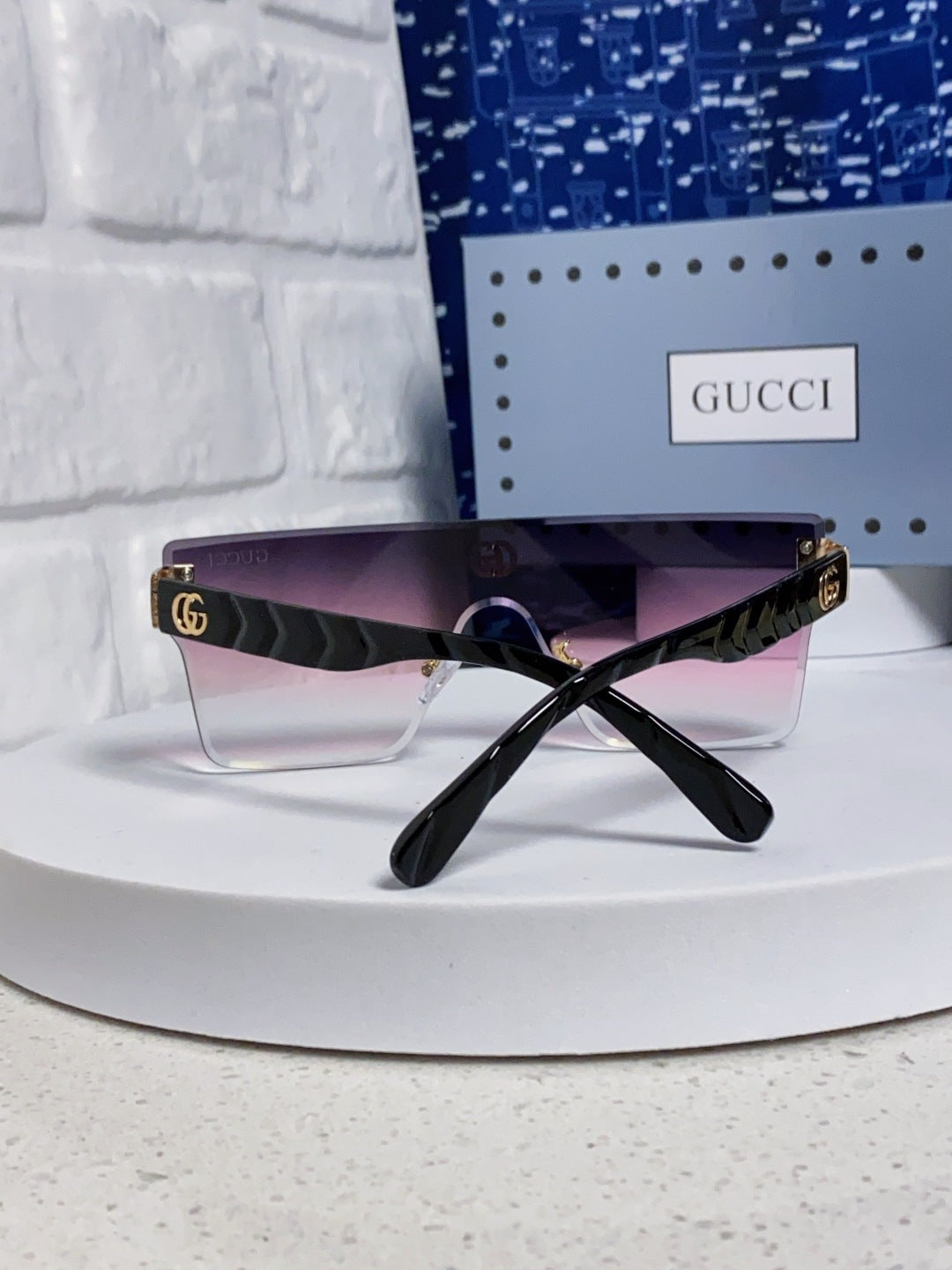 Gucci Square Silver Lens Sunglasses for Women - 464957 - detail image 3