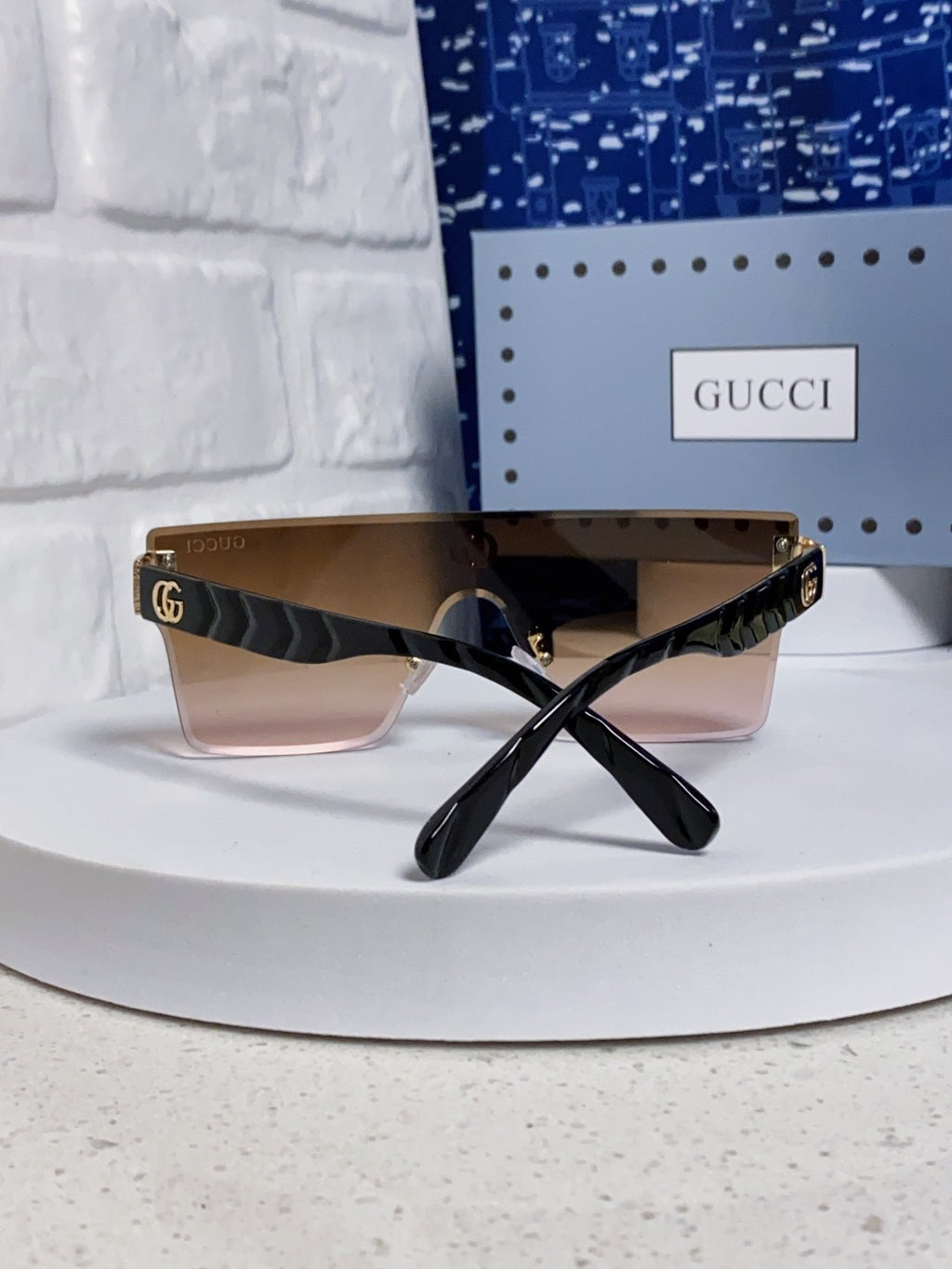 Gucci Square Brown Lens Sunglasses for Women - 464958 - detail image 3