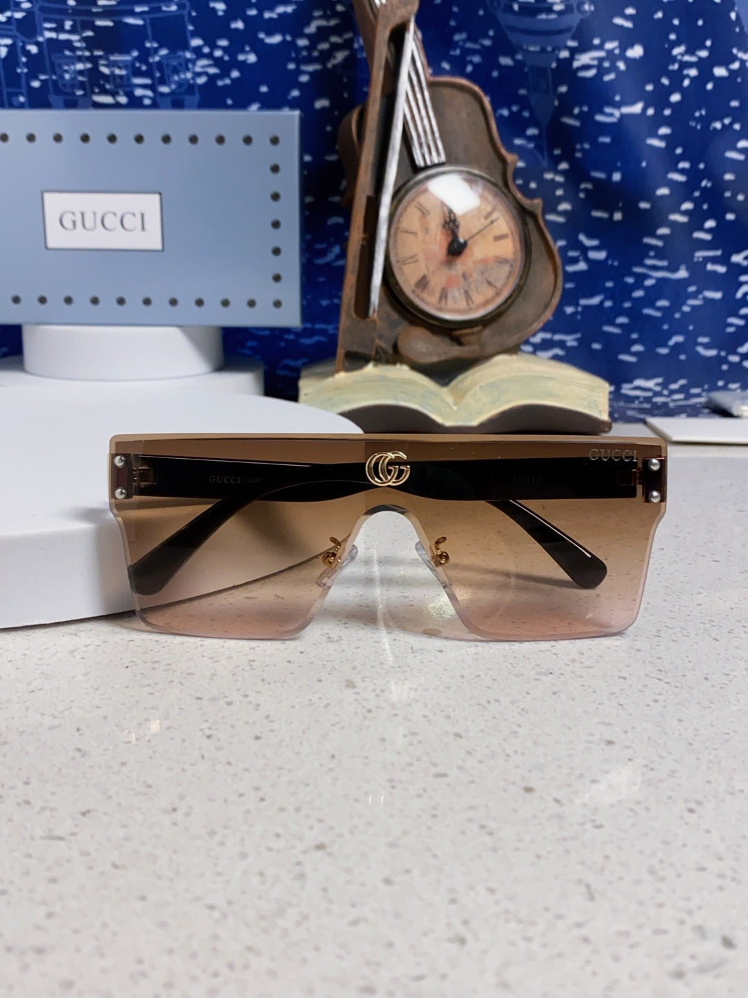 Gucci Square Brown Lens Sunglasses for Women - 464958 - detail image 9
