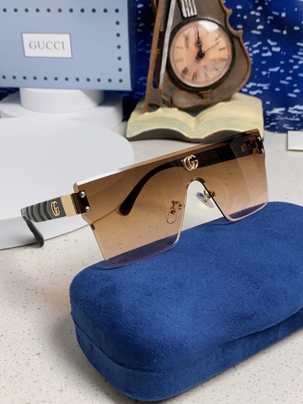 Gucci Square Brown Lens Sunglasses for Women - 464958 - detail image 10