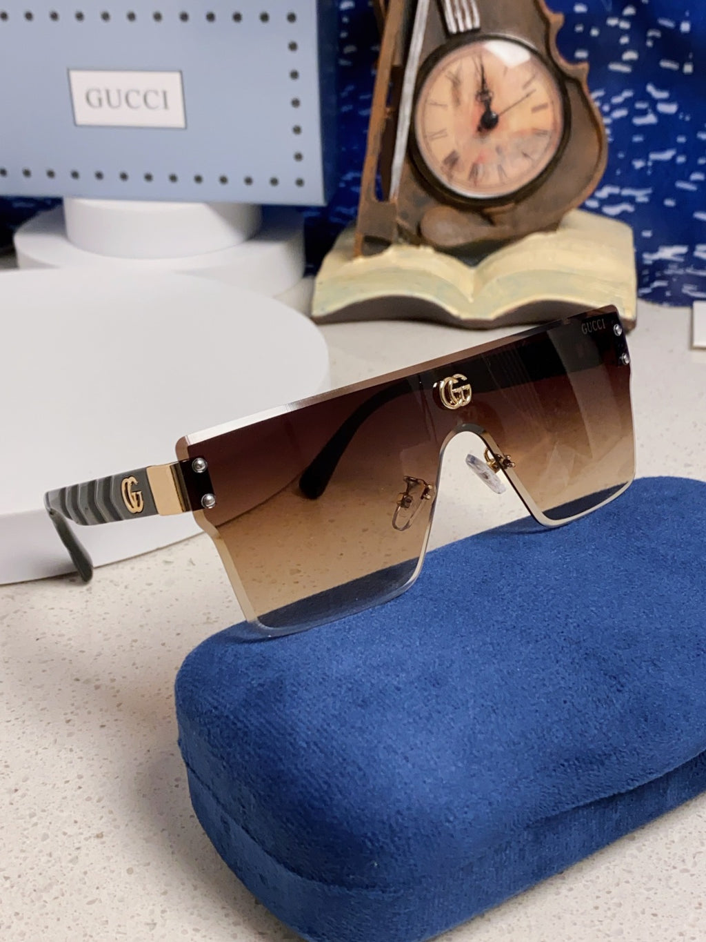 Gucci Square Brown Lens Sunglasses for Women - detail image 10