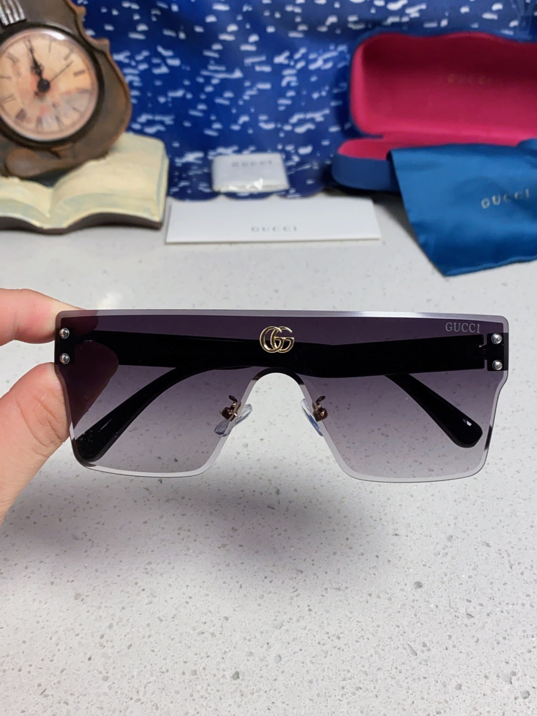 Gucci Square Silver Lens Sunglasses for Women - detail image 4