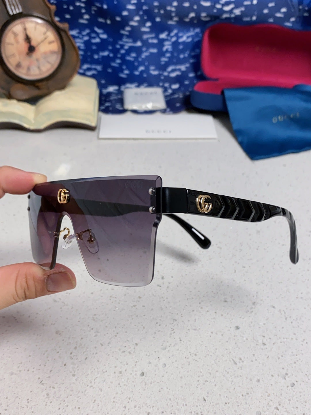 Gucci Square Silver Lens Sunglasses for Women - detail image 6