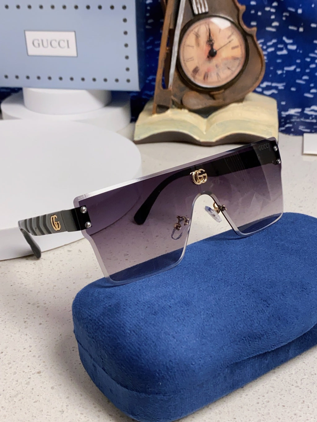 Gucci Square Silver Lens Sunglasses for Women - detail image 10