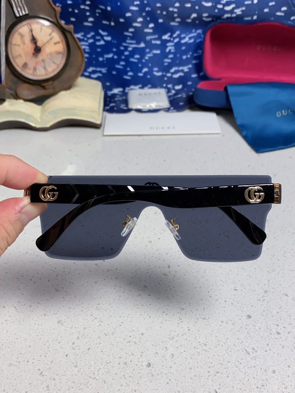 Gucci Square Black Lens Sunglasses for Women - detail image 5
