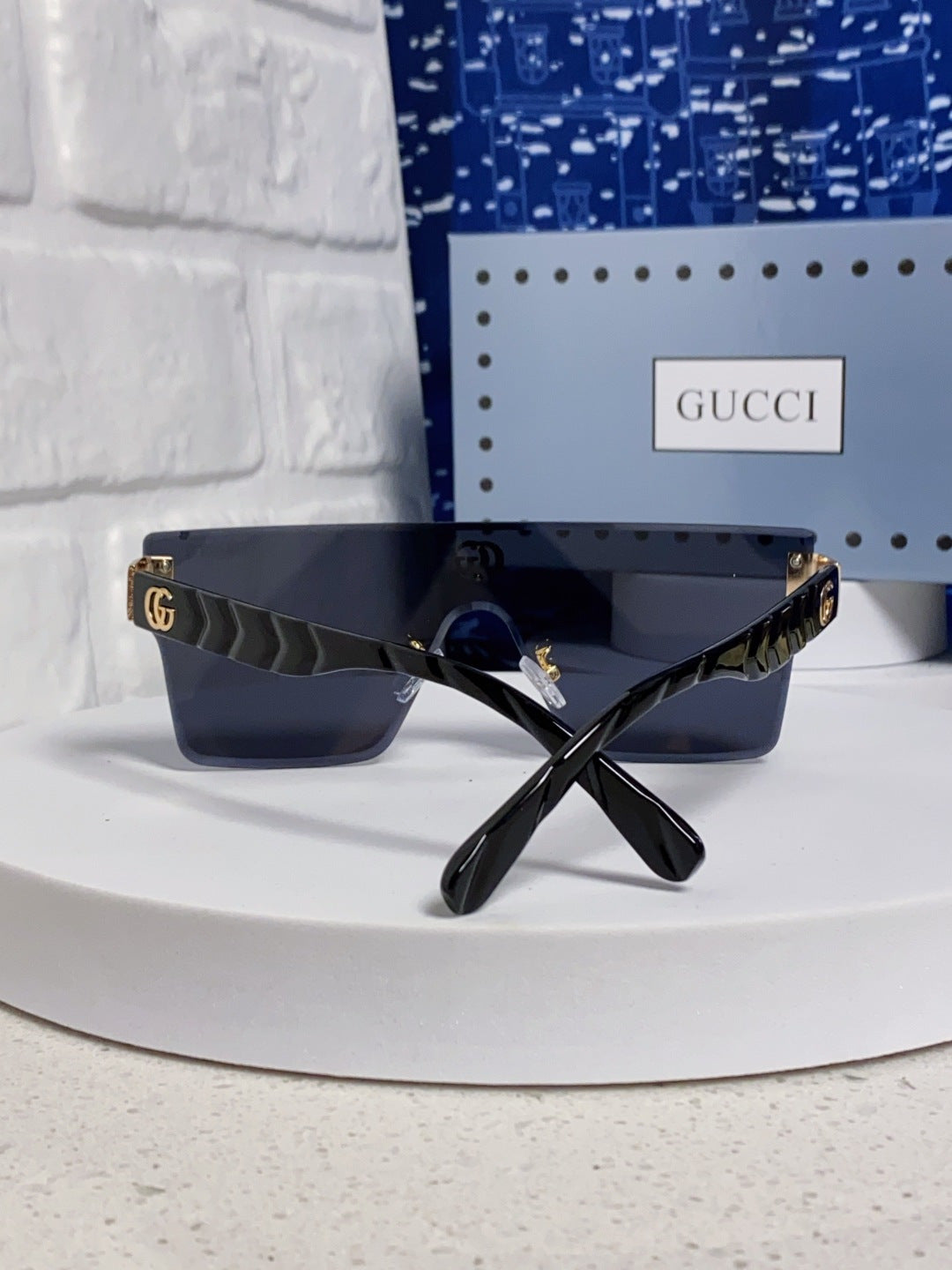 Gucci Square Black Lens Sunglasses for Women - detail image 3
