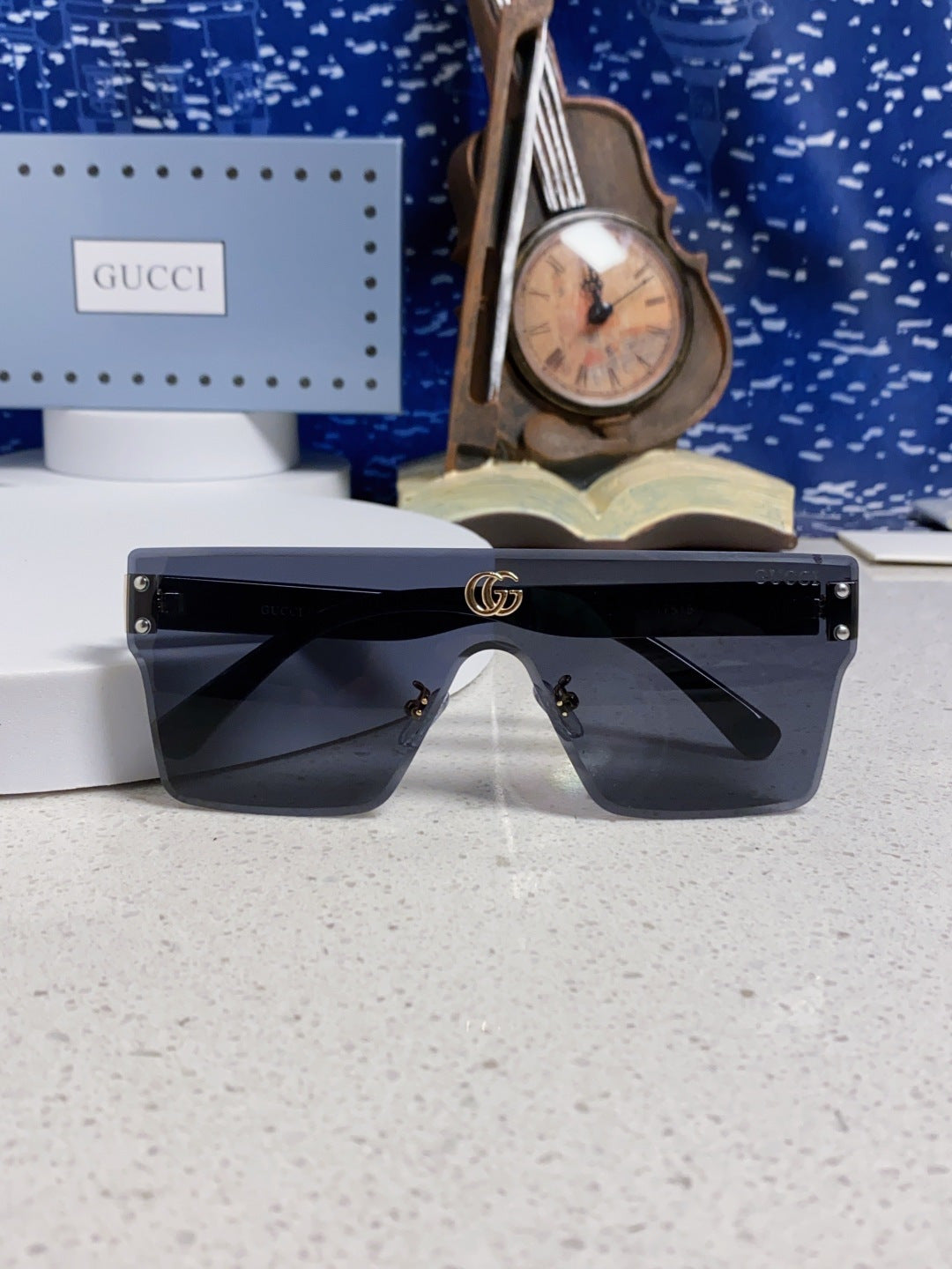 Gucci Square Black Lens Sunglasses for Women - detail image 9