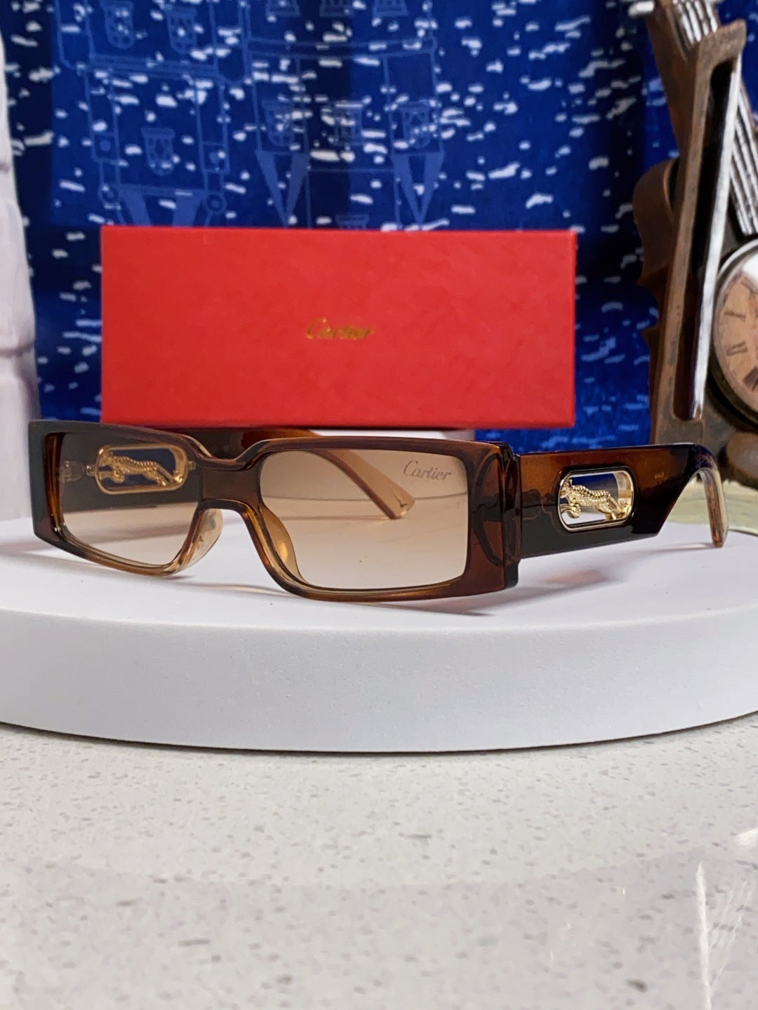 Cartier Fashion Brown Lens Sunglasses for Women - 465783