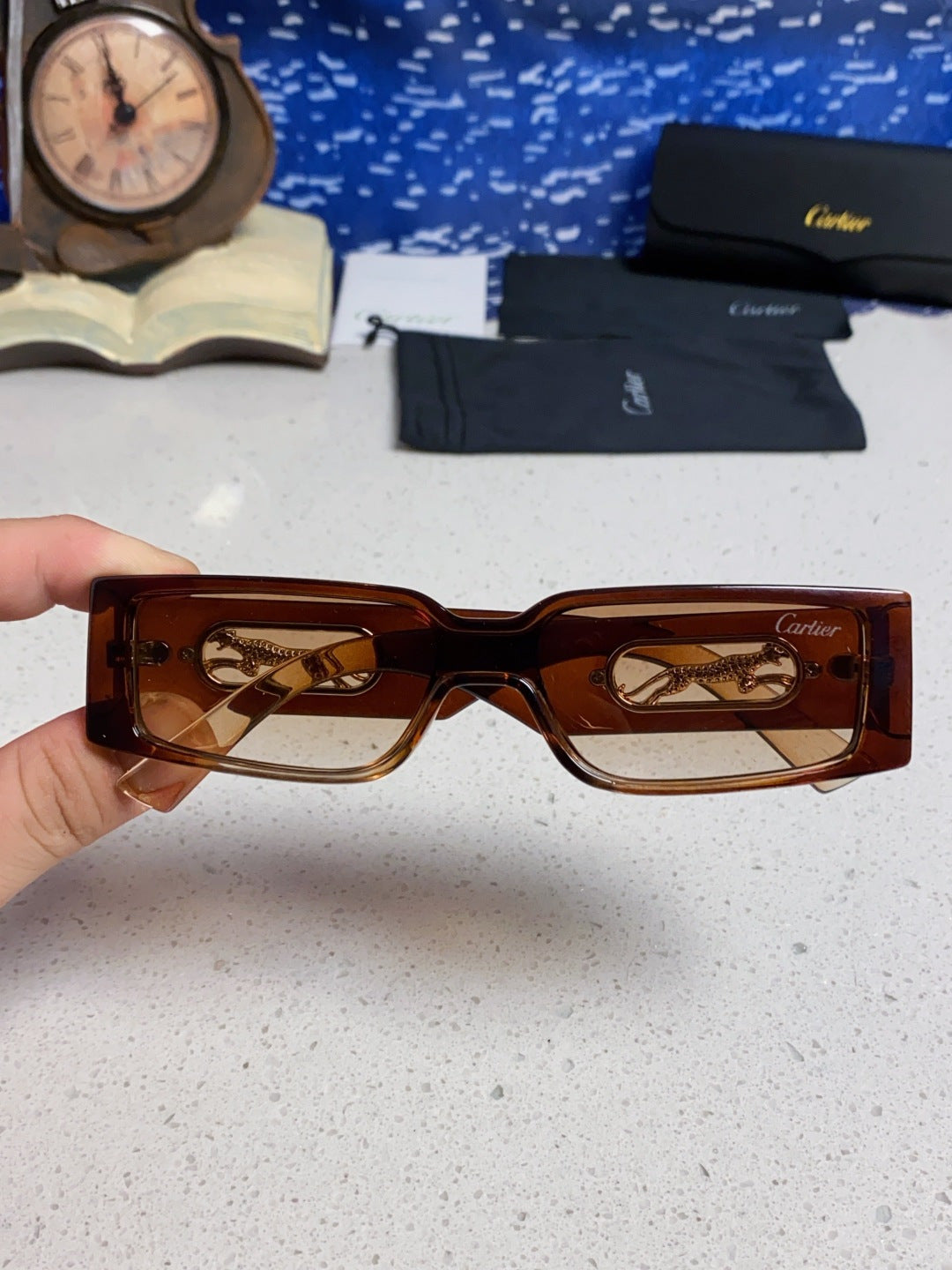 Cartier Fashion Brown Lens Sunglasses for Women - 465783 - detail image 4