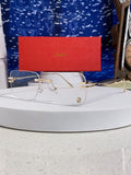 Cartier Lightweight Rimless Silver Lens Sunglasses for Men & Women - 465787