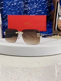 Cartier Lightweight Rimless Brown Lens Sunglasses for Men & Women - 465791