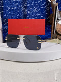 Cartier Lightweight Rimless Blue Lens Sunglasses for Men & Women - 465792
