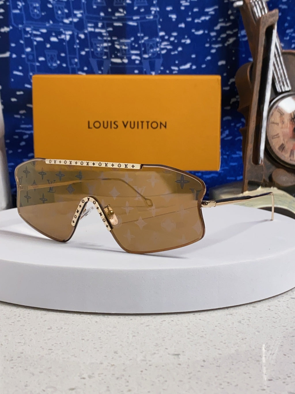 Louis Vuitton Lightweight Rimless Brown Lens Sunglasses for Men & Women