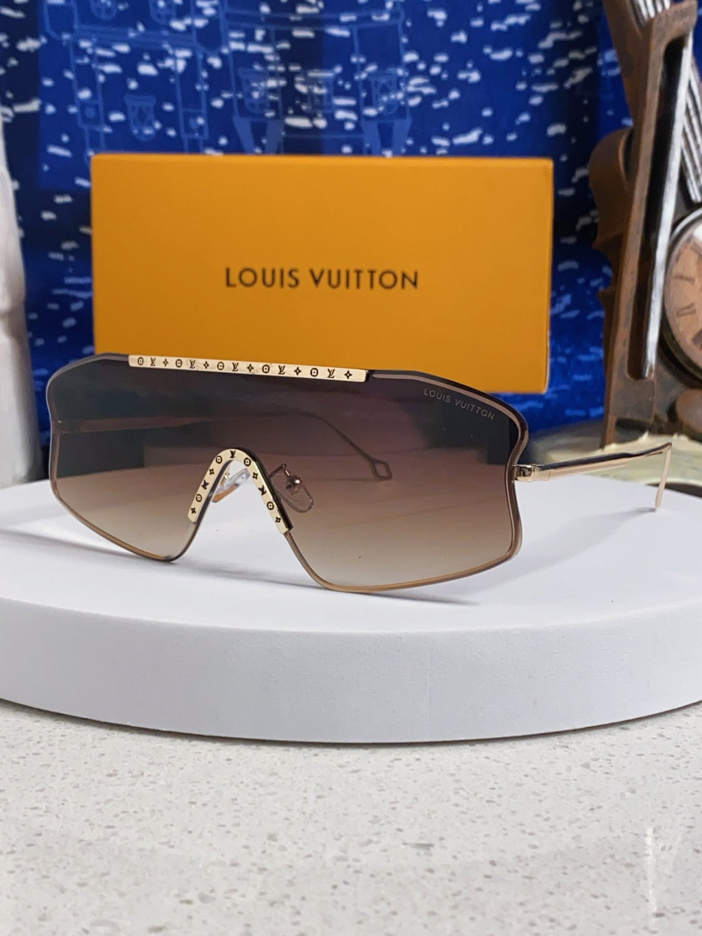 Louis Vuitton Lightweight Rimless Red Lens Sunglasses for Men & Women