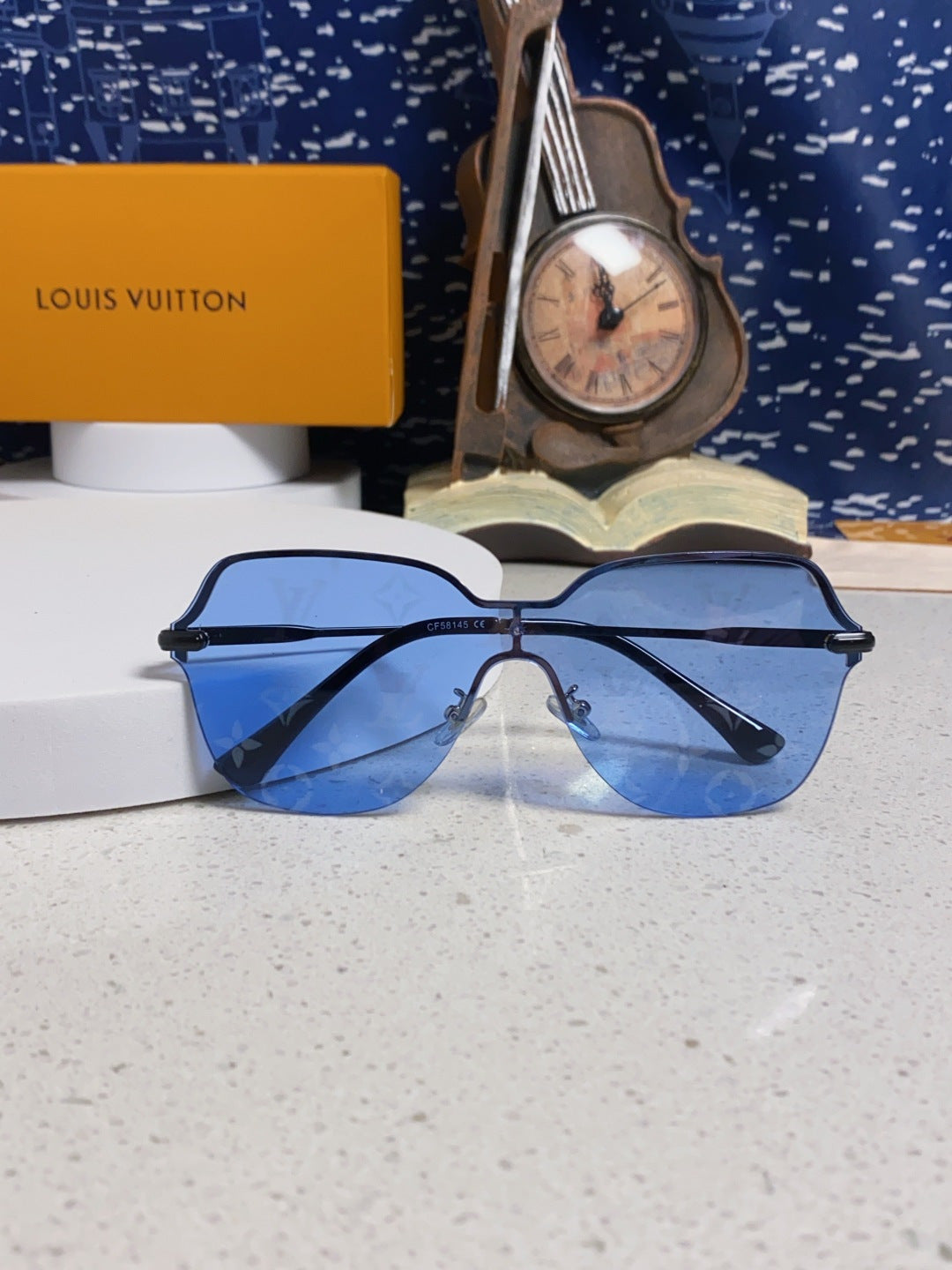 Louis Vuitton Lightweight Rimless Blue Lens Sunglasses for Women - 464645 - detail image 7