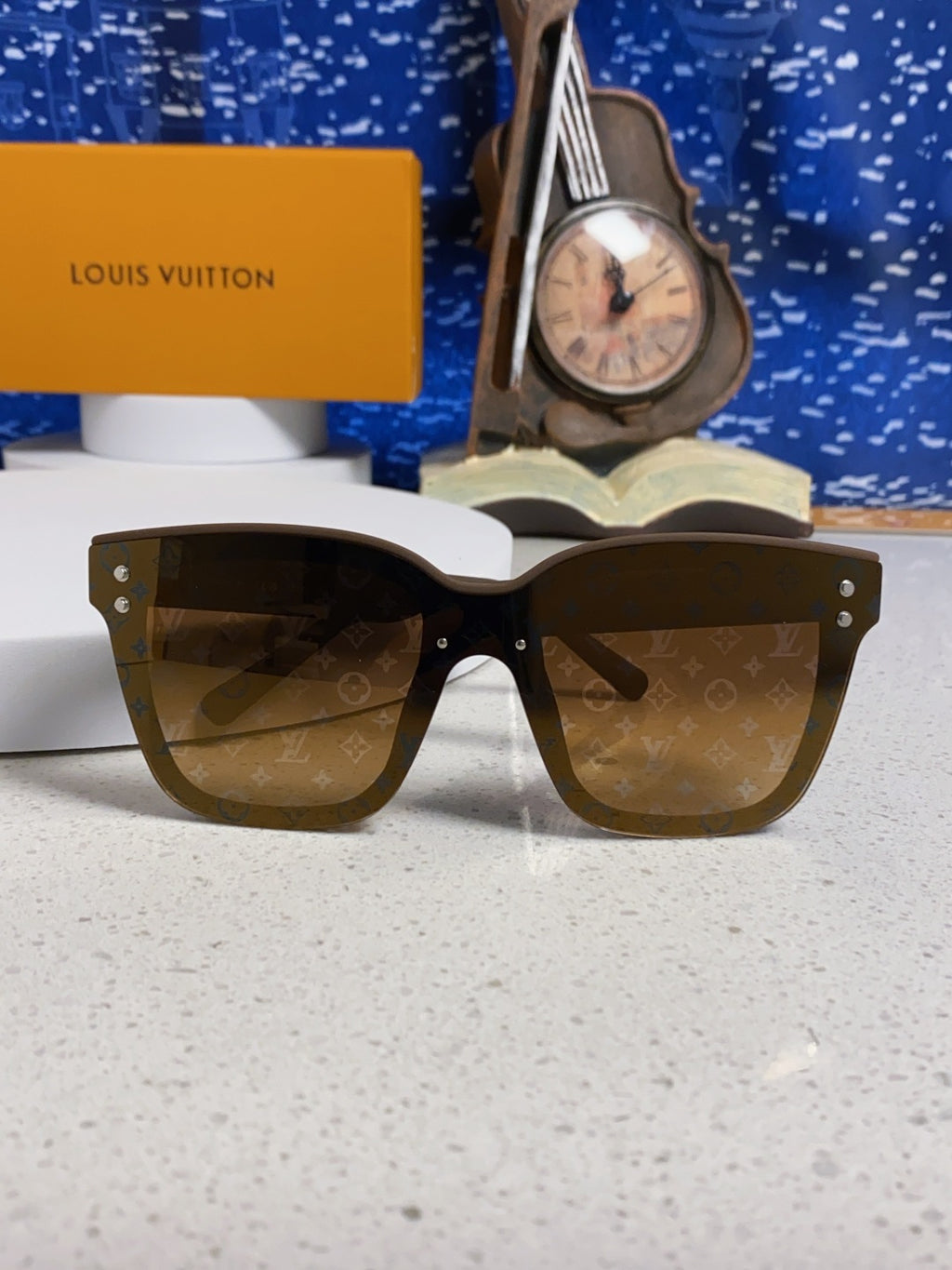Louis Vuitton Square Brown Lens Sunglasses for Men & Women - 493057 - detail image 9