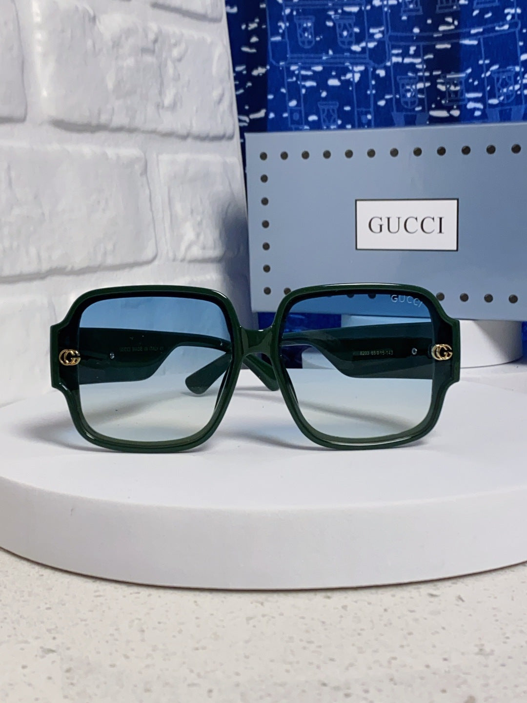 Gucci Fashion Blue Lens Sunglasses for Men & Women - 493350 - detail image 2