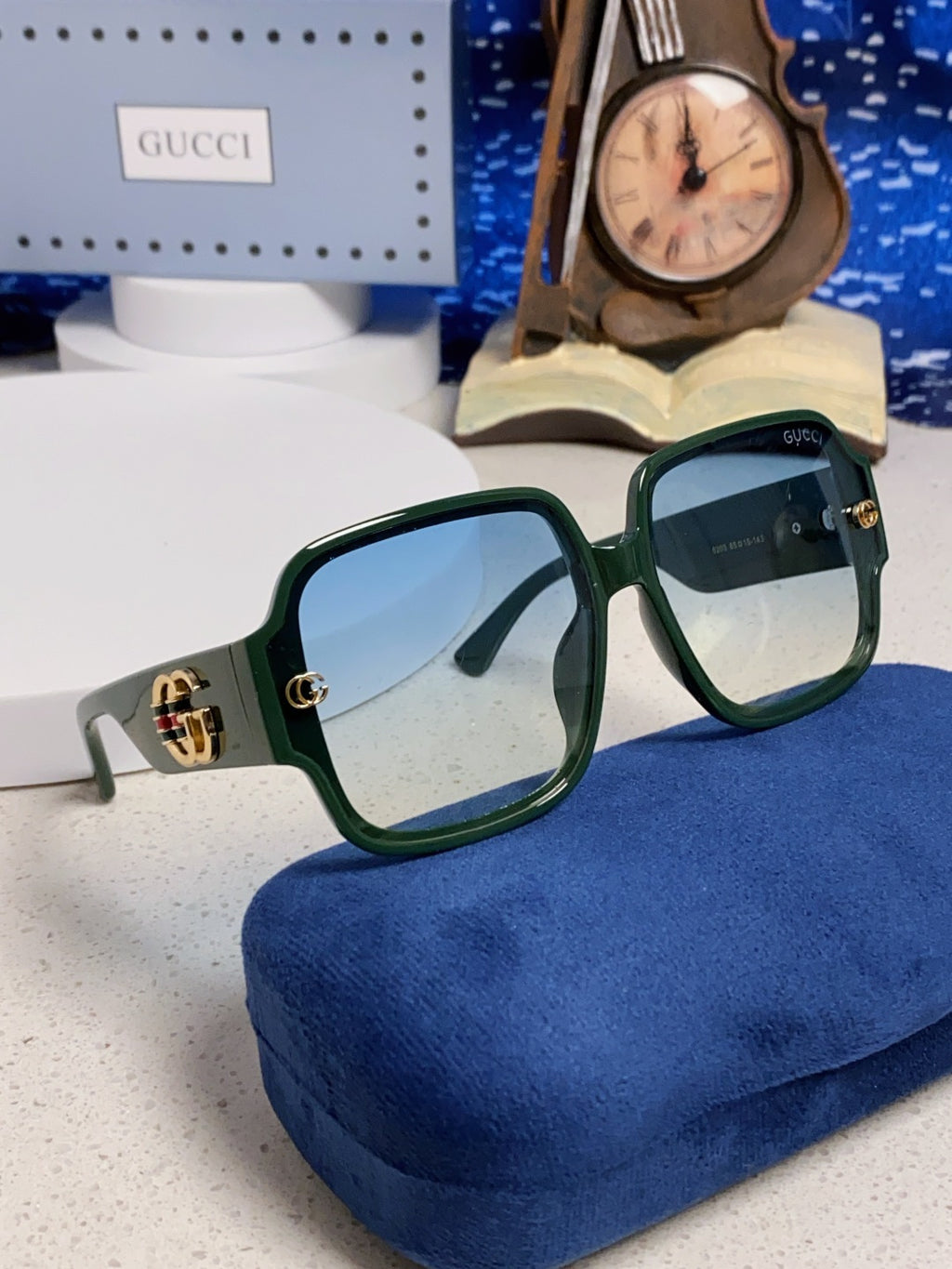 Gucci Fashion Blue Lens Sunglasses for Men & Women - 493350 - detail image 10