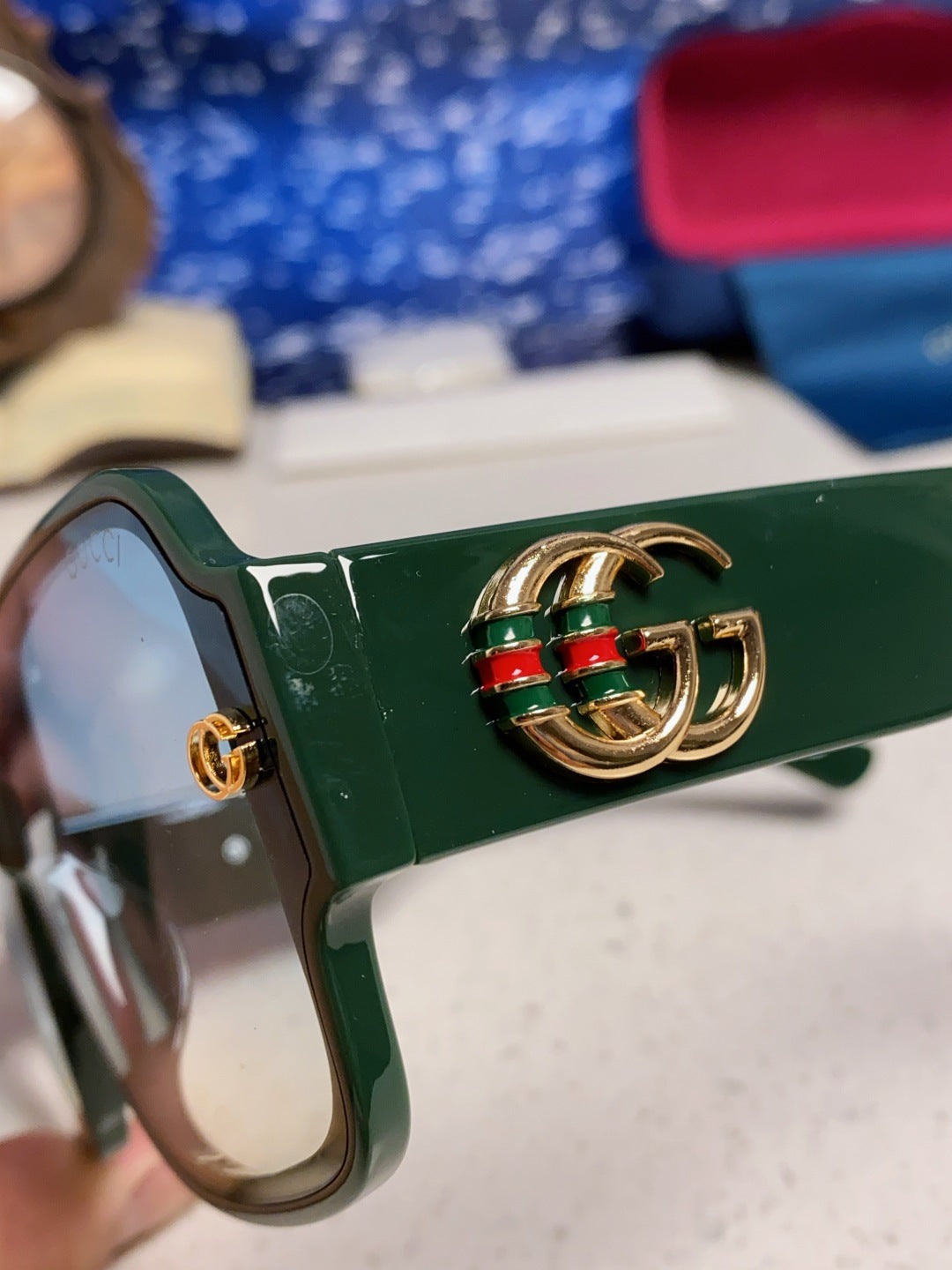 Gucci Fashion Blue Lens Sunglasses for Men & Women - 493350 - detail image 7