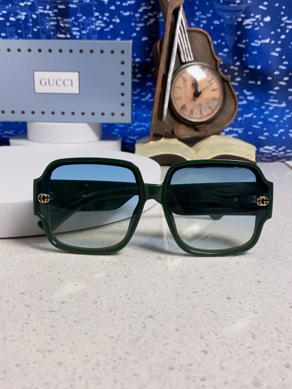 Gucci Fashion Blue Lens Sunglasses for Men & Women - 493350 - detail image 9