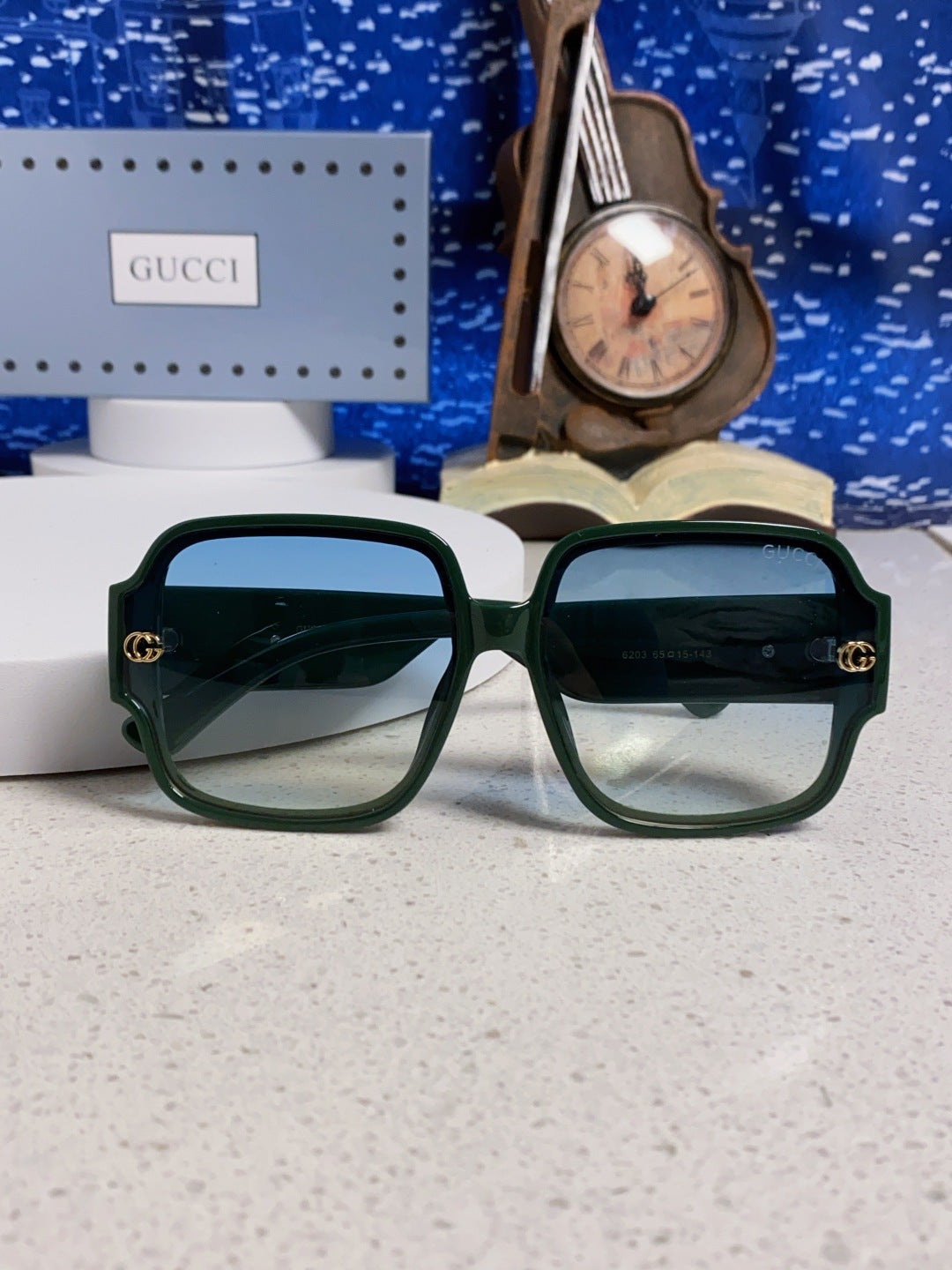 Gucci Fashion Blue Lens Sunglasses for Men & Women - 493350 - detail image 9
