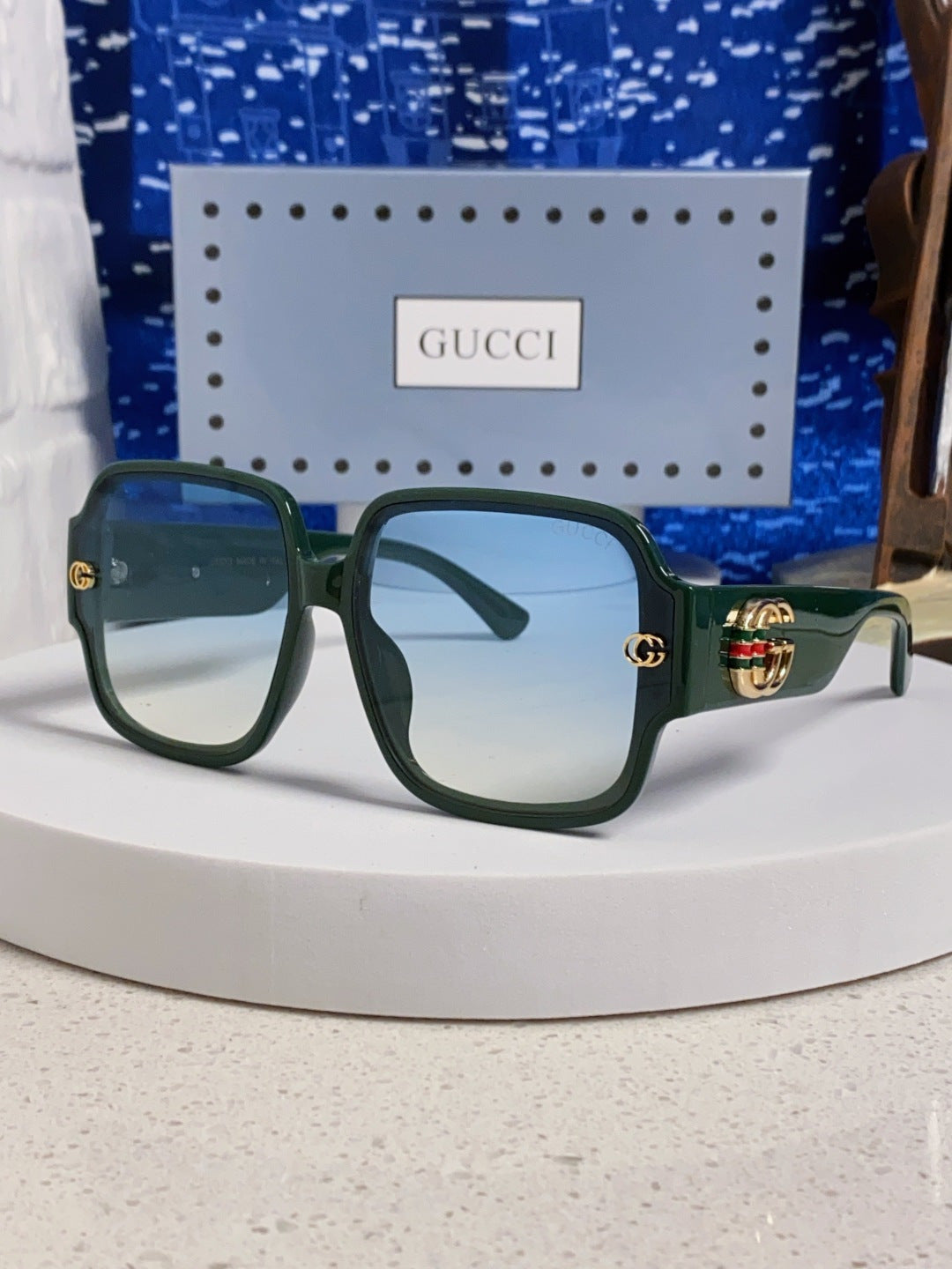 Gucci Fashion Blue Lens Sunglasses for Men & Women - 493350