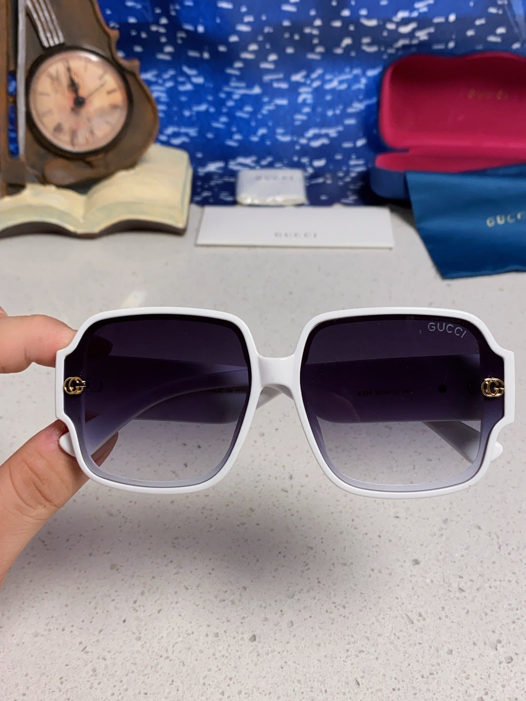 Gucci Fashion Silver Lens Sunglasses for Men & Women - 493351 - detail image 4