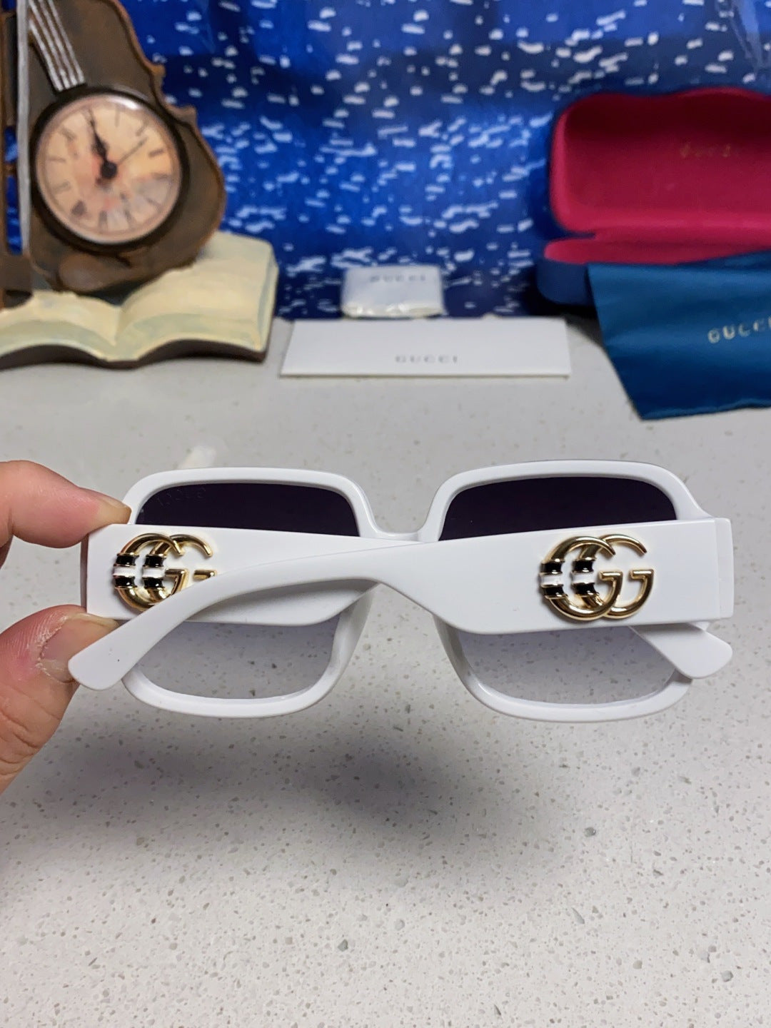 Gucci Fashion Silver Lens Sunglasses for Men & Women - 493351 - detail image 5