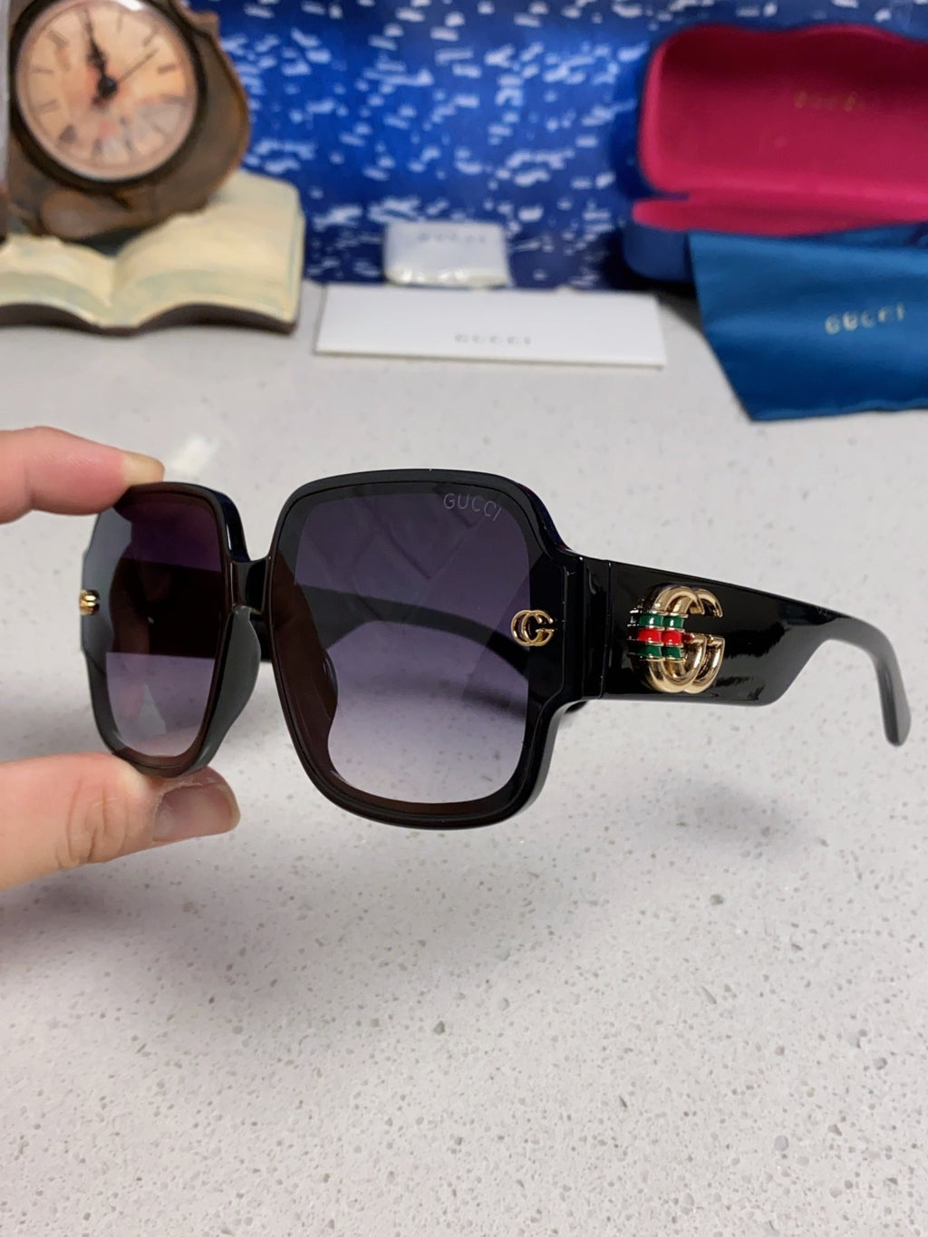 Gucci Fashion Silver Lens Sunglasses for Men & Women - 493353 - detail image 6