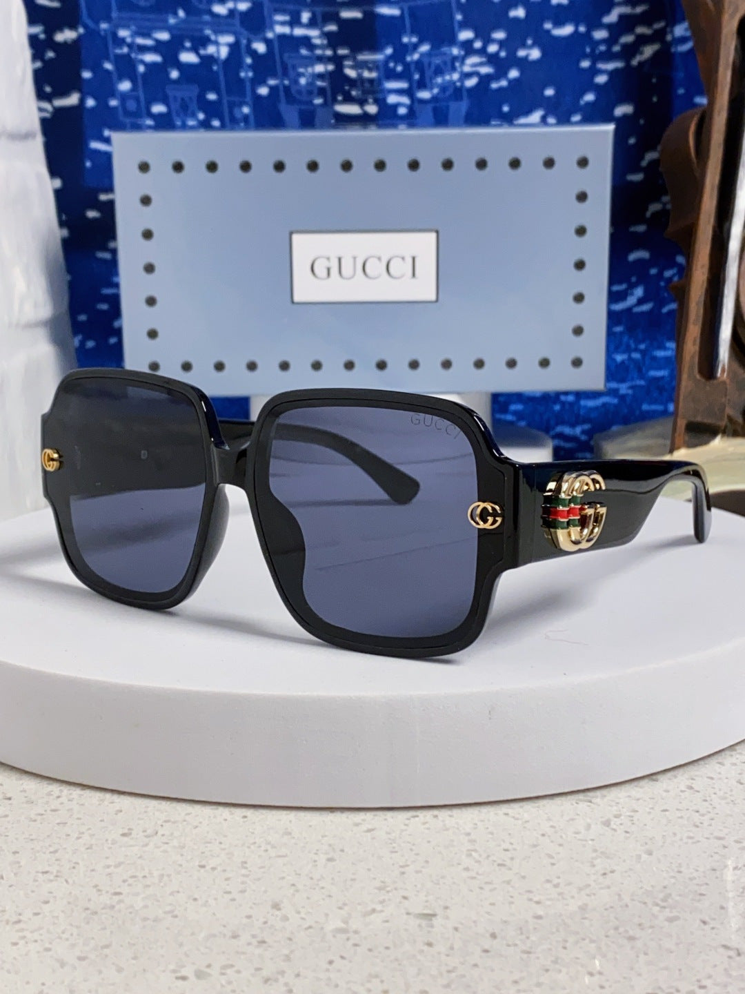 Gucci Fashion Blue Lens Sunglasses for Men & Women