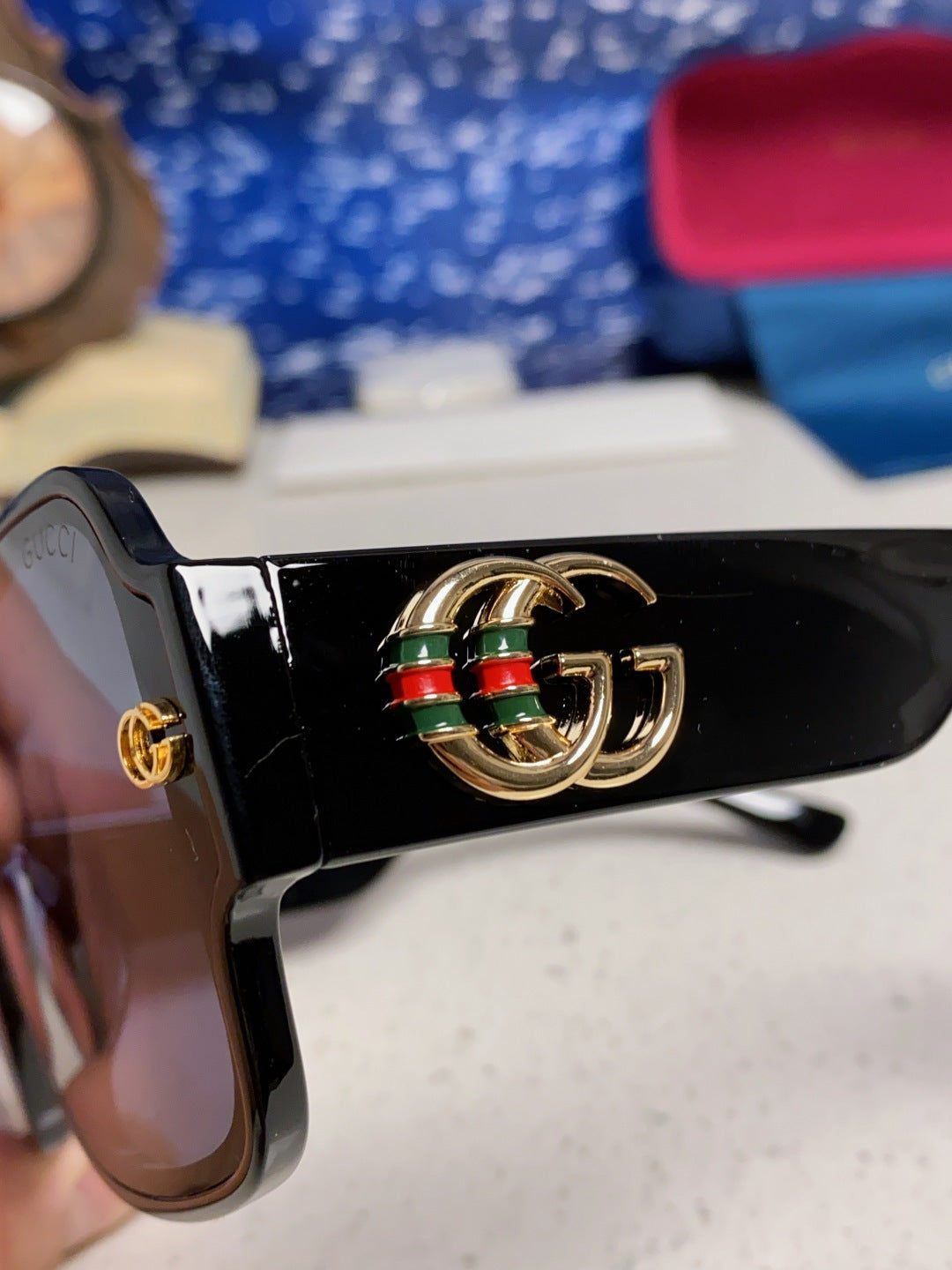 Gucci Fashion Blue Lens Sunglasses for Men & Women - detail image 7