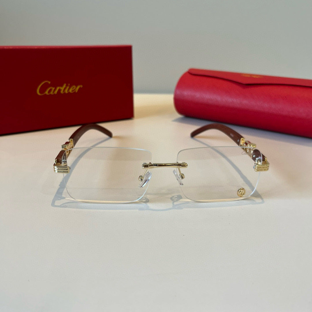 Cartier Lightweight Metal Rimless Silver Lens Sunglasses for Men & Wo - 432315 - detail image 2