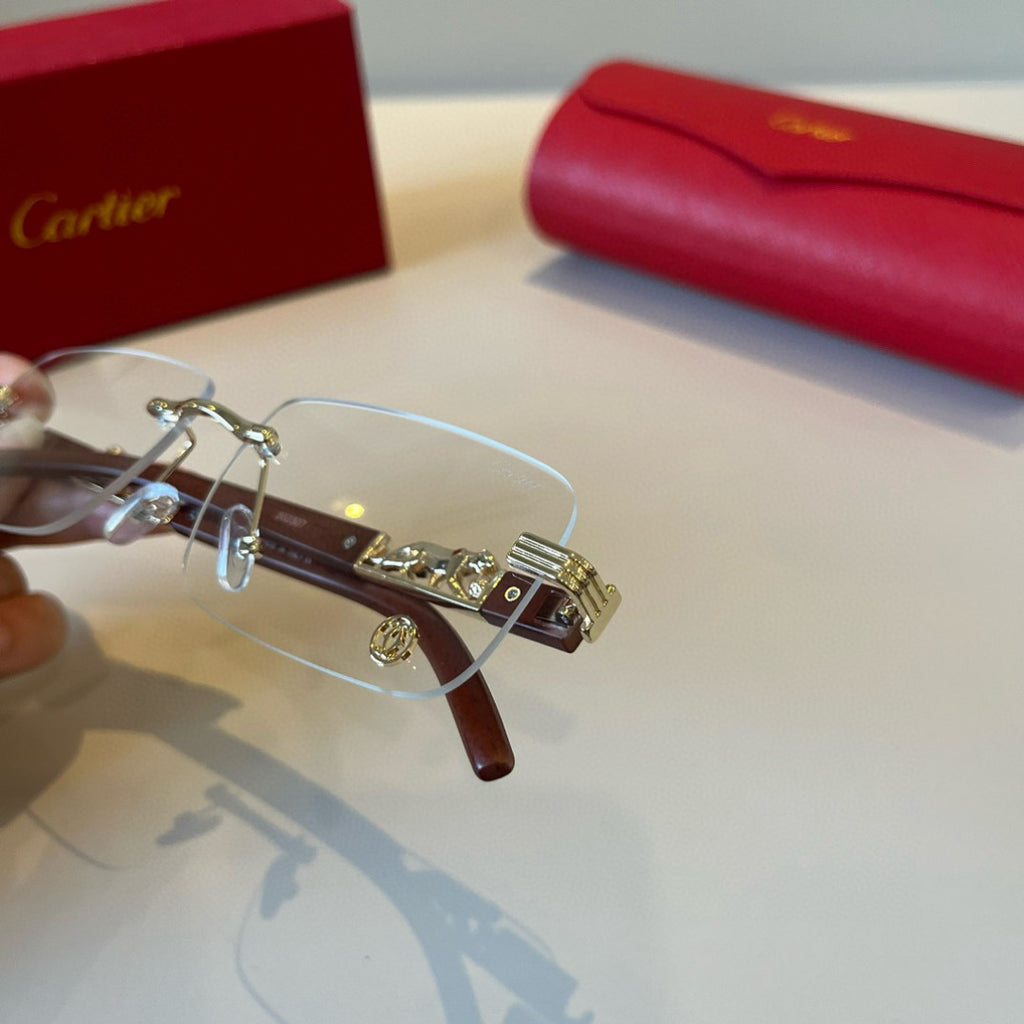 Cartier Lightweight Metal Rimless Silver Lens Sunglasses for Men & Wo - 432315 - detail image 9