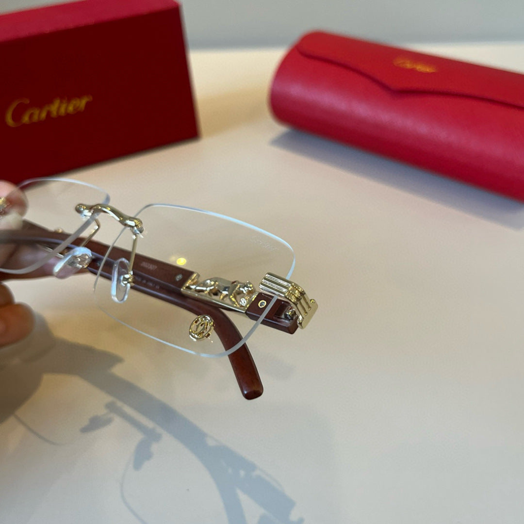 Cartier Lightweight Metal Rimless Silver Lens Sunglasses for Men & Wo - 432315 - detail image 9
