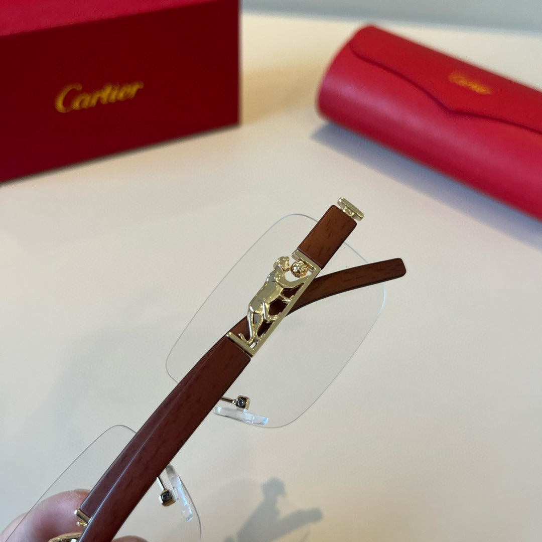 Cartier Lightweight Metal Rimless Silver Lens Sunglasses for Men & Wo - 432315 - detail image 8