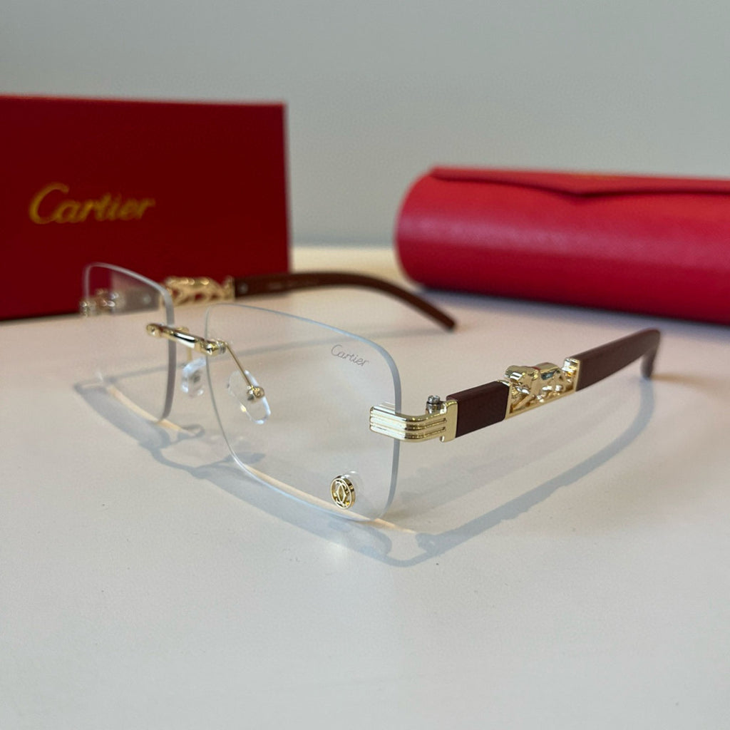 Cartier Lightweight Metal Rimless Silver Lens Sunglasses for Men & Wo - 432315 - detail image 3