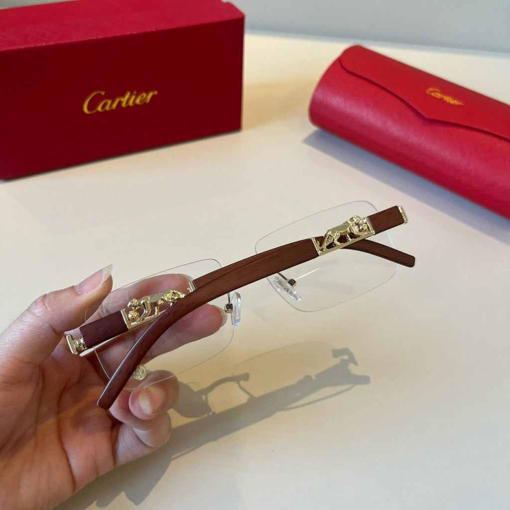 Cartier Lightweight Metal Rimless Silver Lens Sunglasses for Men & Wo - 432315 - detail image 7